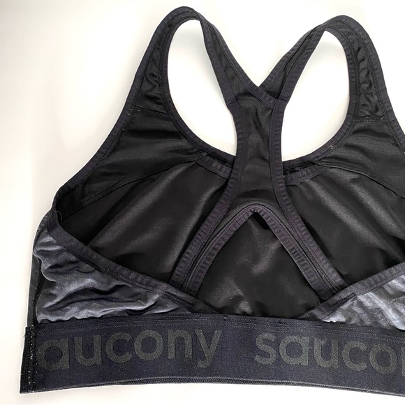 Saucony Grey Black Two Tone Sports Bra - Picture 6 of 11